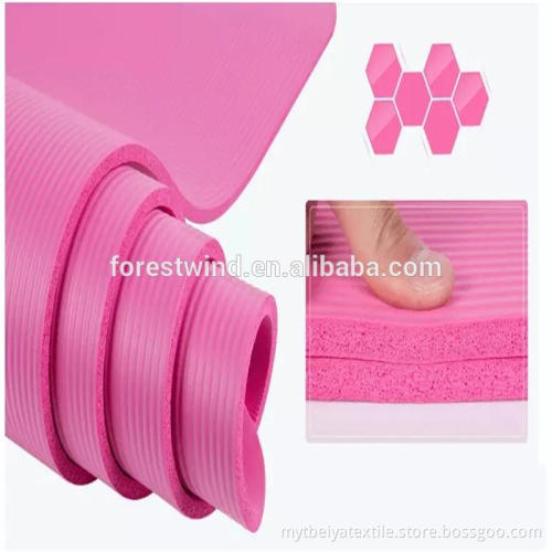 Best Quality Promotional Custom Label Nbr Yoga Mat With Carry Strap